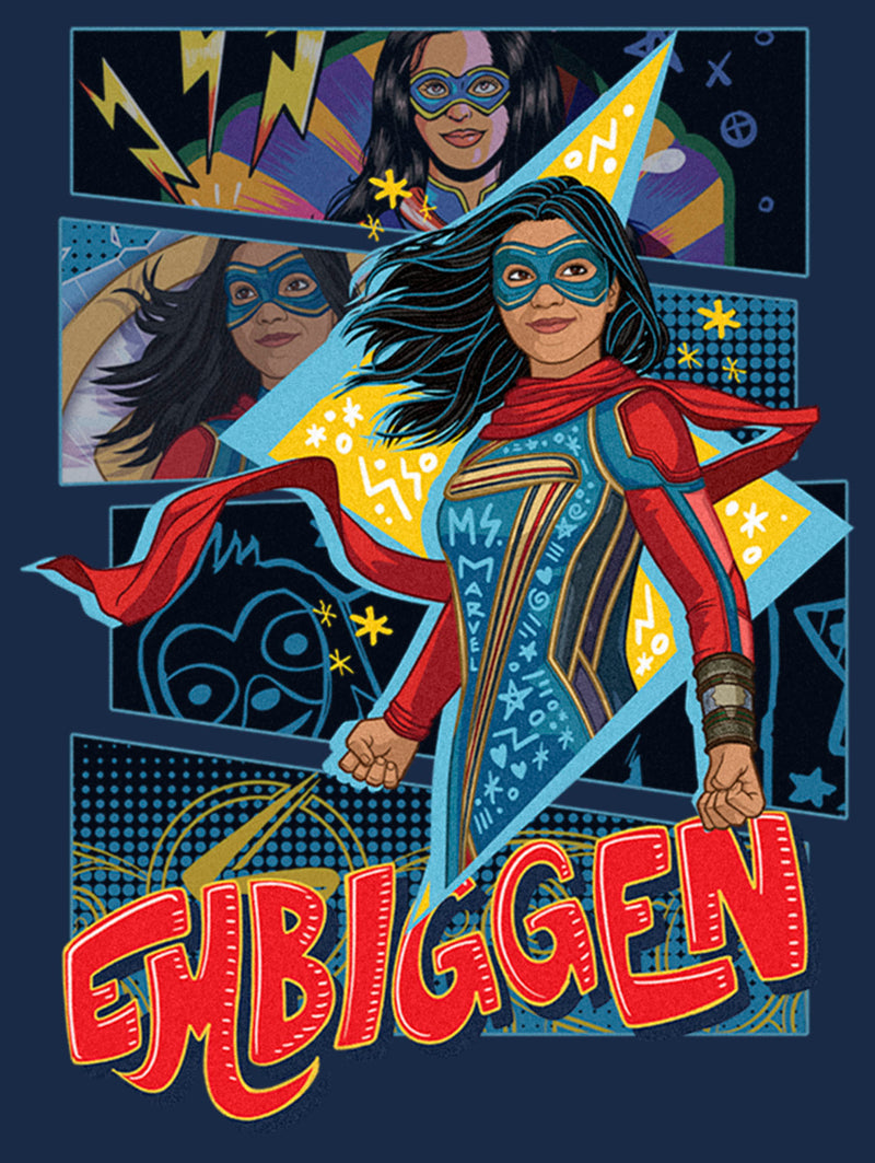 Junior's Marvel: Ms. Marvel Retro Kamala Embiggen Sweatshirt