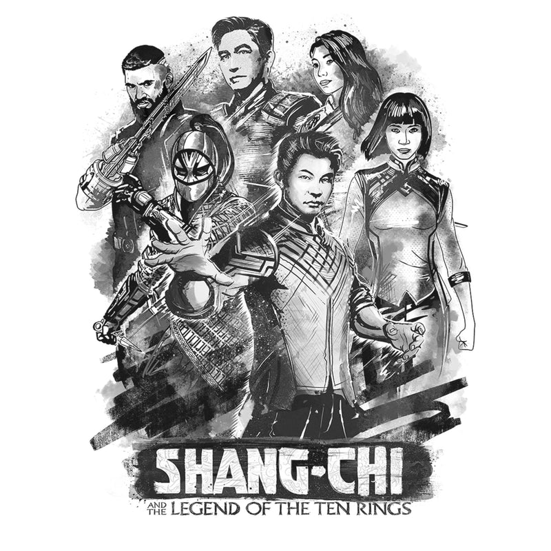 Men's Marvel Shang-Chi and the Legend of the Ten Rings Group Sketch T-Shirt