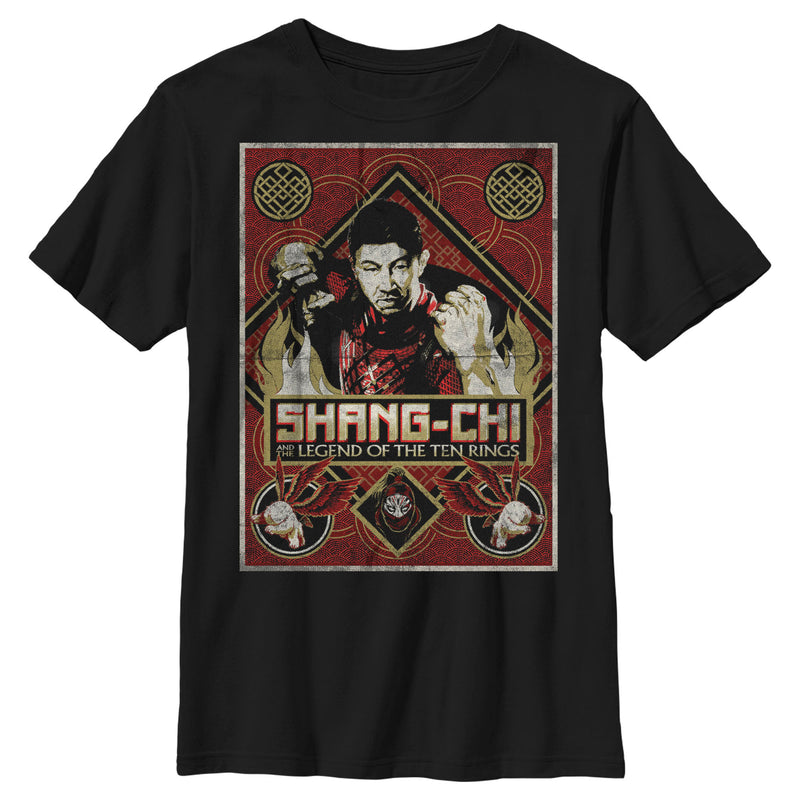 Boy's Marvel Shang-Chi and the Legend of the Ten Rings Distressed Poster T-Shirt