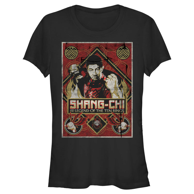 Junior's Marvel Shang-Chi and the Legend of the Ten Rings Distressed Poster T-Shirt