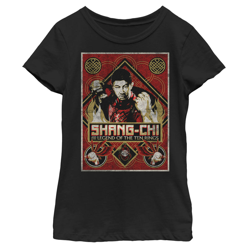 Girl's Marvel Shang-Chi and the Legend of the Ten Rings Distressed Poster T-Shirt