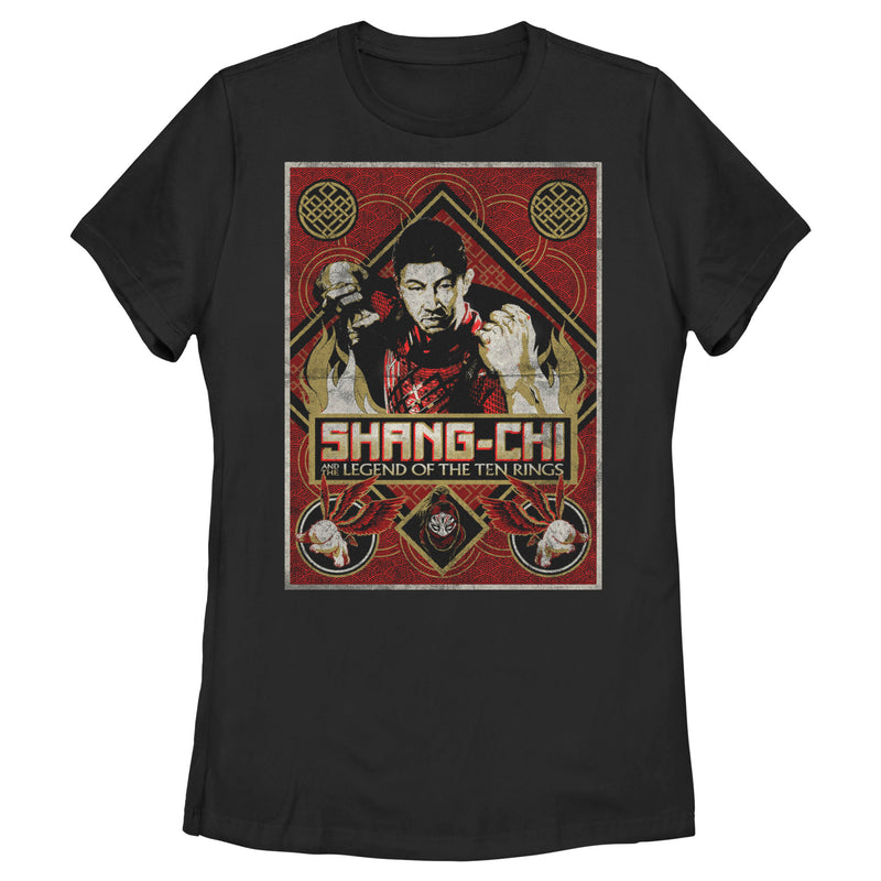 Women's Marvel Shang-Chi and the Legend of the Ten Rings Distressed Poster T-Shirt