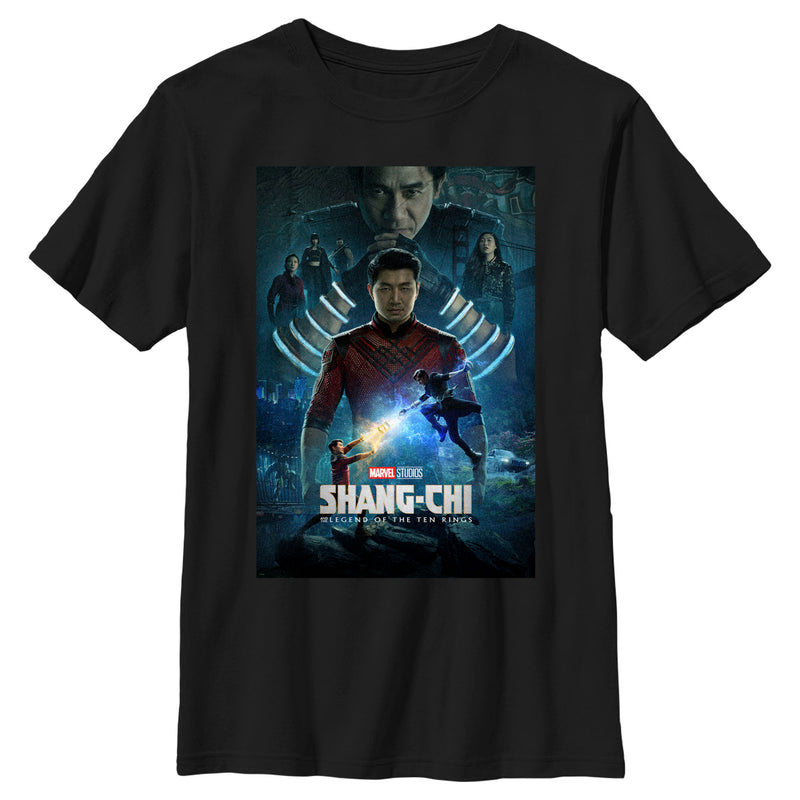 Boy's Marvel Shang-Chi and the Legend of the Ten Rings Action Poster T-Shirt