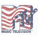Men's MTV American Flag Curvy Logo T-Shirt