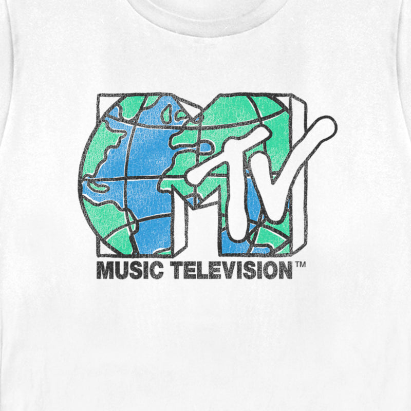 Women's MTV Distressed Earth Day Logo T-Shirt