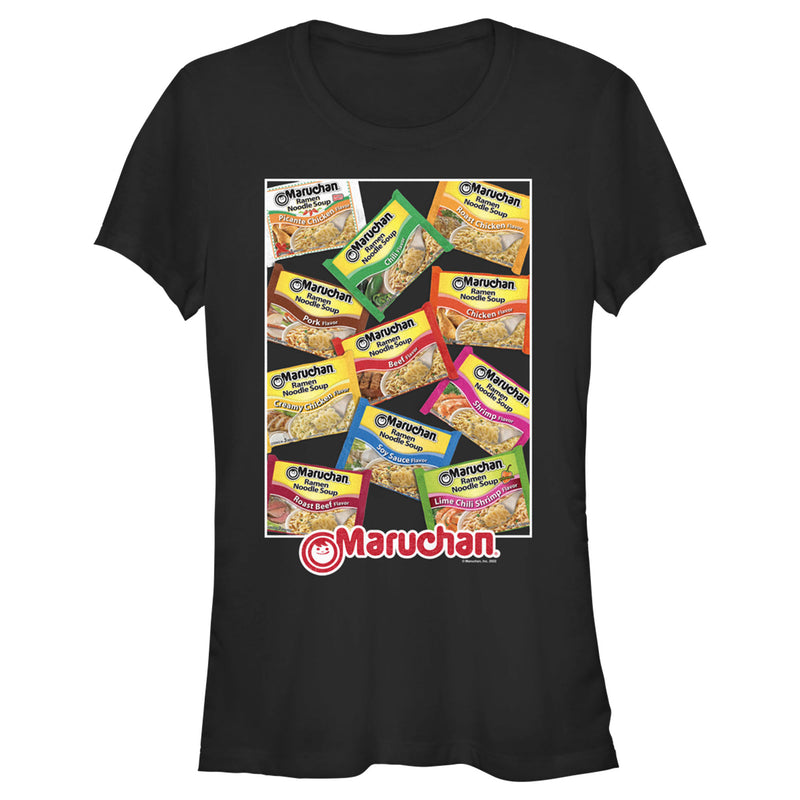 Junior's Maruchan Ramen Flavor Collage T-Shirt