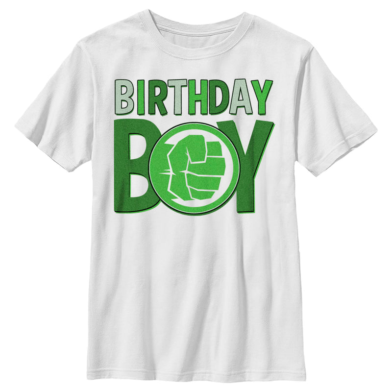 Boy's Marvel Hulk Smashing Birthday T-Shirt