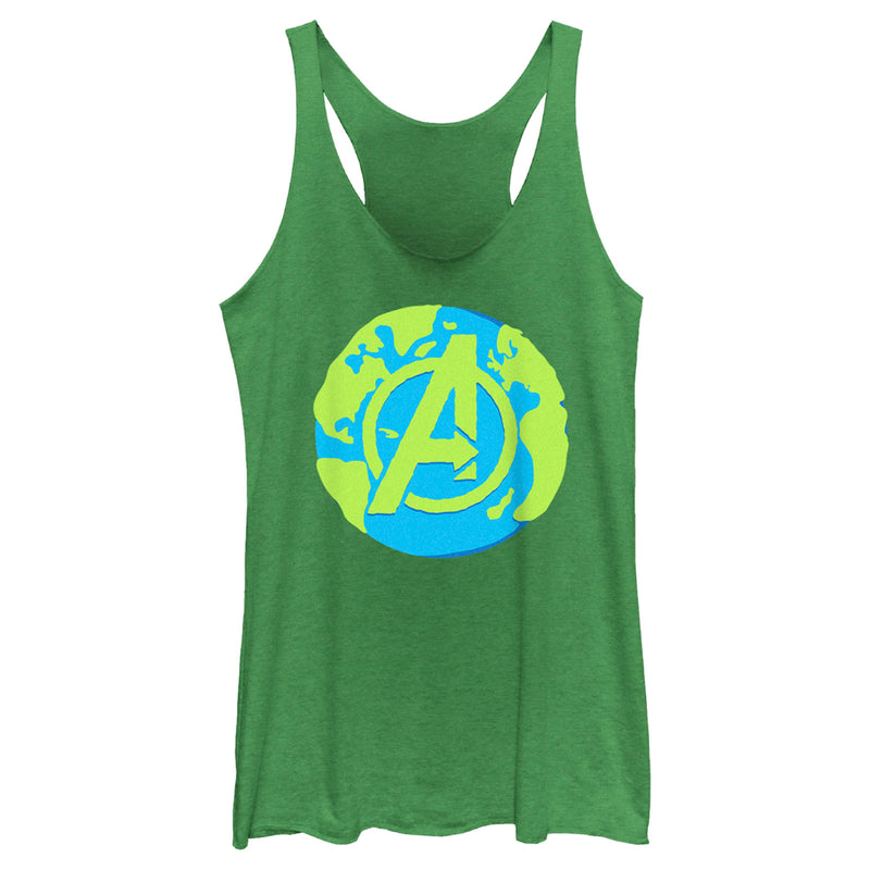 Women's Marvel Earth Day A Symbol Racerback Tank Top