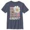 Boy's Guardians of the Galaxy Groot and Flower Portrait T-Shirt