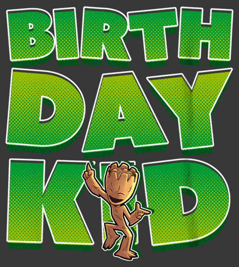 Boy's Guardians of the Galaxy Birthday Kid Dancing Groot T-Shirt