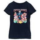 Girl's Marvel Easter Egg Hunt Superhero T-Shirt