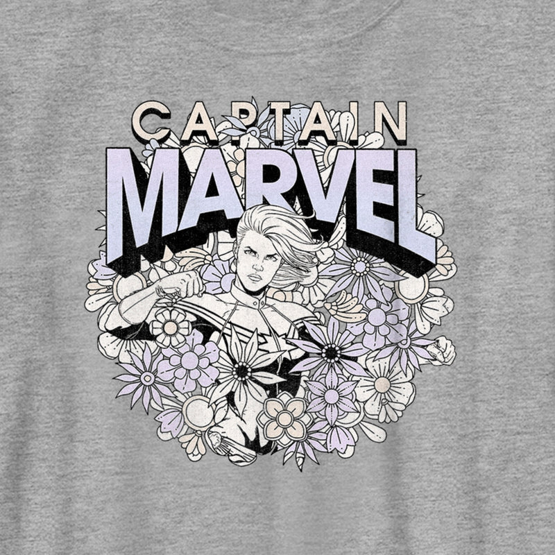 Boy's Marvel Floral Carol Danvers T-Shirt