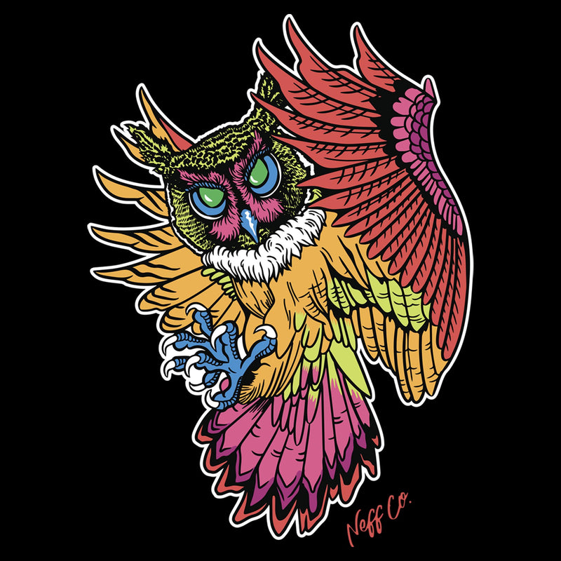 Men's NEFF Colorful Owl in Flight T-Shirt