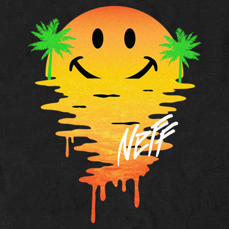 Men's NEFF Melting Smiley Face Sunset T-Shirt