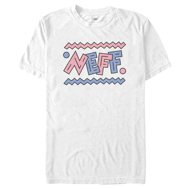 Men's NEFF Retro Pink and Blue Logo T-Shirt