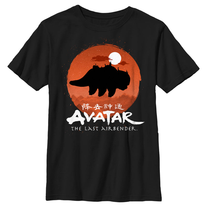 Boy's Avatar: The Last Airbender Classic Logo Circle Silhouette T-Shirt