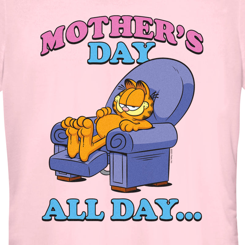 Junior's Garfield Mother's Day All Day T-Shirt