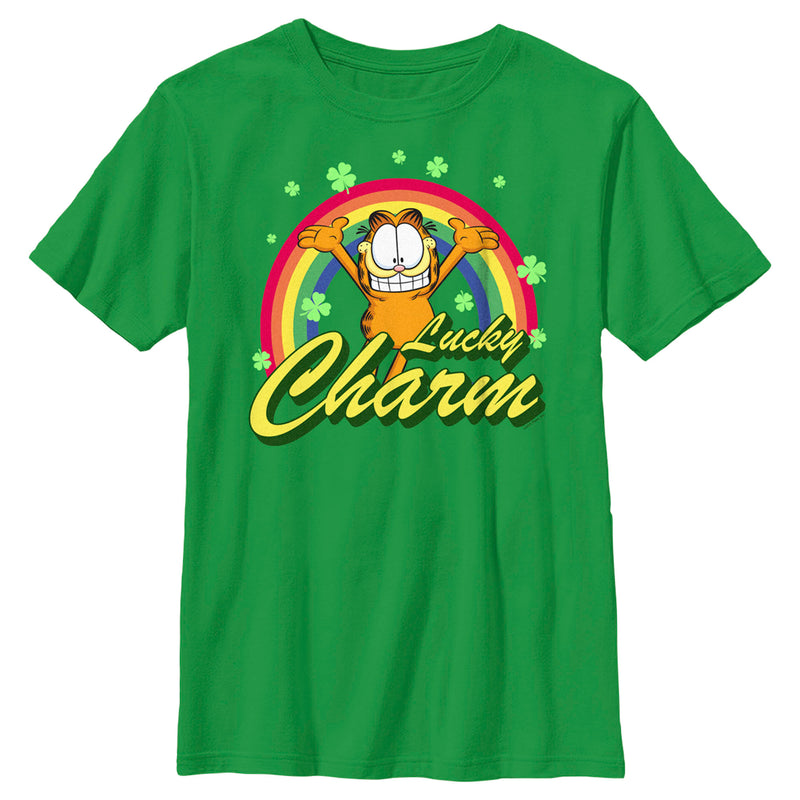 Boy's Garfield St. Patrick's Day Lucky Charm T-Shirt