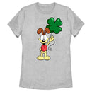 Women's Garfield St. Patrick's Day Odie Shamrock Balloon T-Shirt