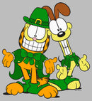 Men's Garfield St. Patrick's Day Odie and Garfield Leprechaun Duo T-Shirt