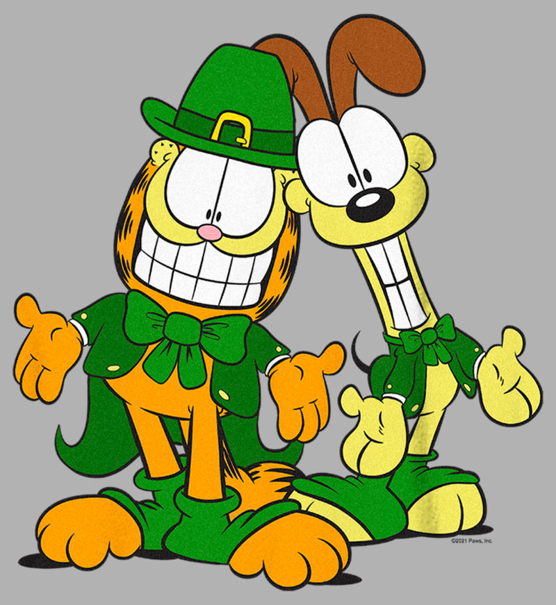 Boy's Garfield St. Patrick's Day Odie and Garfield Leprechaun Duo T-Shirt