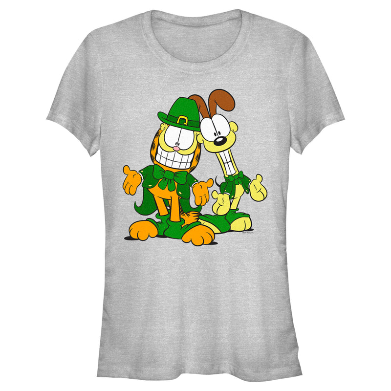 Junior's Garfield St. Patrick's Day Odie and Garfield Leprechaun Duo T-Shirt