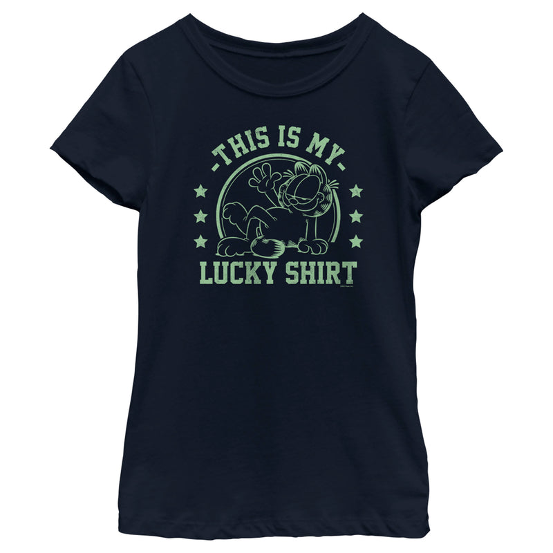 Girl's Garfield St. Patrick's Day This is my Lucky Shirt T-Shirt