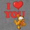 Infant's Garfield Valentine's Day I Heart You Onesie