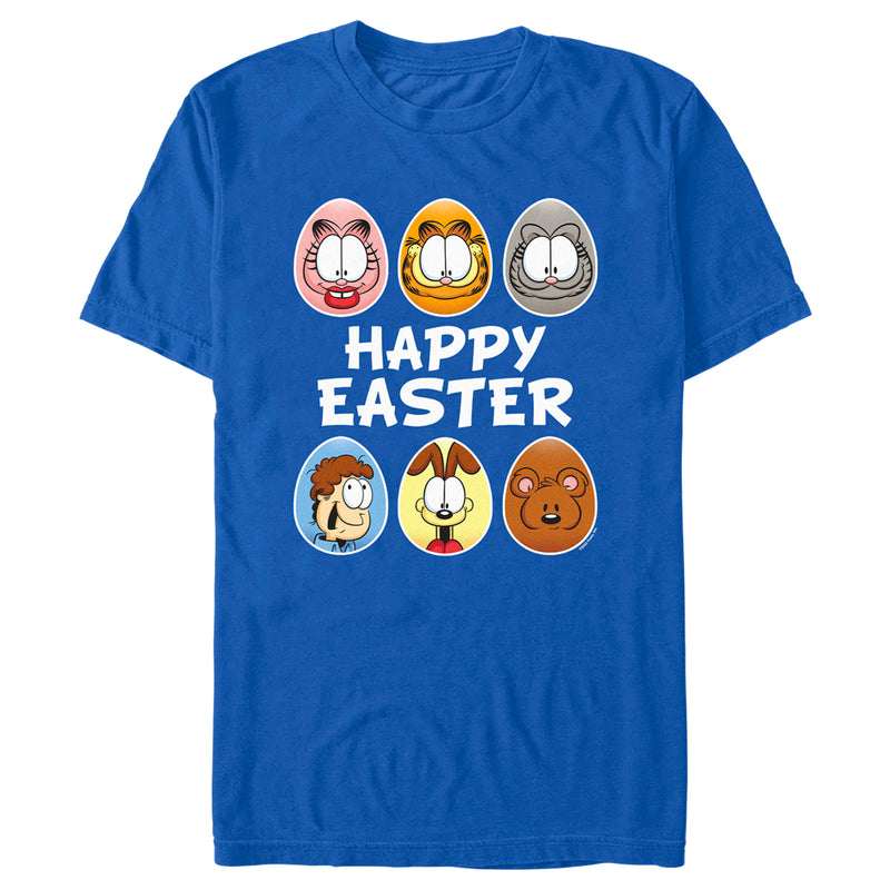 Men's Garfield Happy Easter Egg Portraits T-Shirt