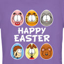 Junior's Garfield Happy Easter Egg Portraits T-Shirt