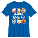 Boy's Garfield Happy Easter Egg Portraits T-Shirt