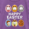 Girl's Garfield Happy Easter Egg Portraits T-Shirt