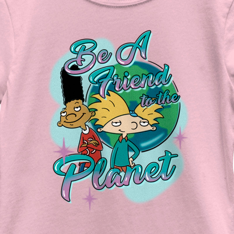 Girl's Hey Arnold! Befriend the Planet T-Shirt