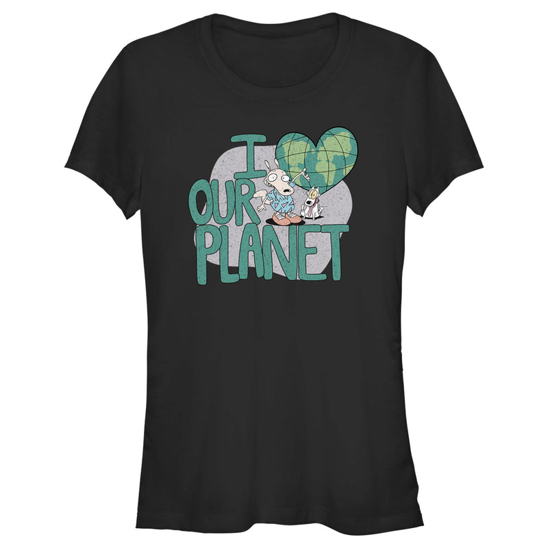 Junior's Rocko's Modern Life I Heart Our Planet T-Shirt