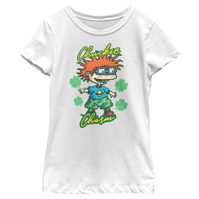 Girl's Rugrats St. Patrick's Day Chuckie Charm T-Shirt