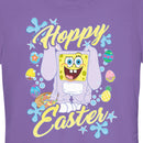 Junior's SpongeBob SquarePants Colorful Hoppy Easter T-Shirt