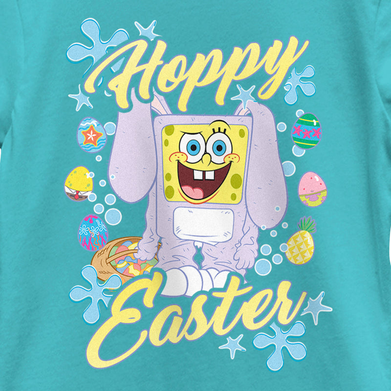 Girl's SpongeBob SquarePants Colorful Hoppy Easter T-Shirt