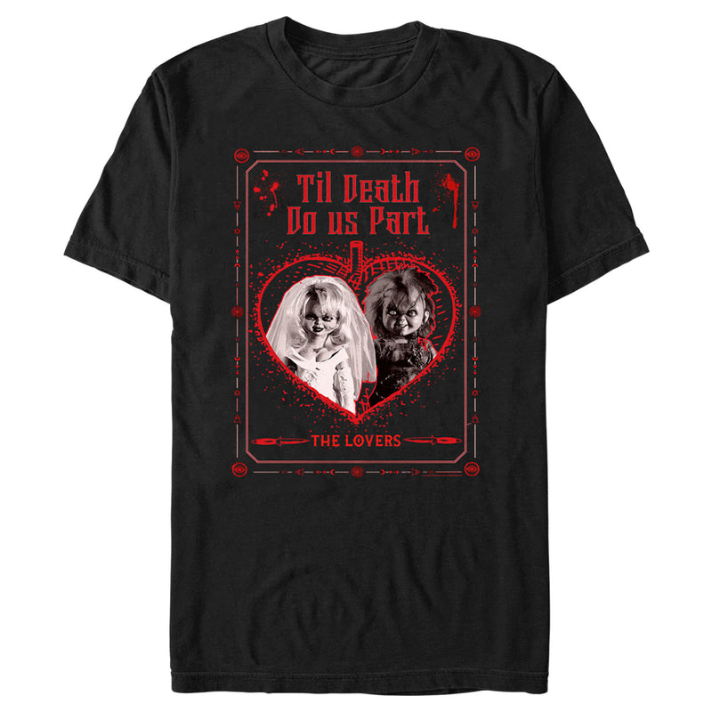 Men's Bride of Chucky The Lovers Tarot Card T-Shirt