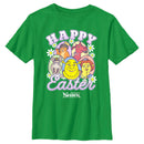 Boy's Shrek Happy Easter Cartoon Portraits T-Shirt