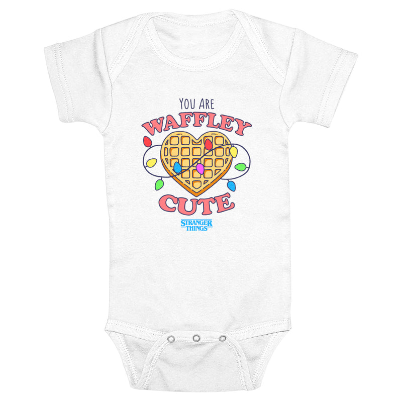 Infant's Stranger Things You Are Waffley Cute Logo Onesie