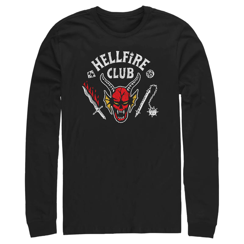 Men's Stranger Things Hellfire Club Costume Long Sleeve Shirt