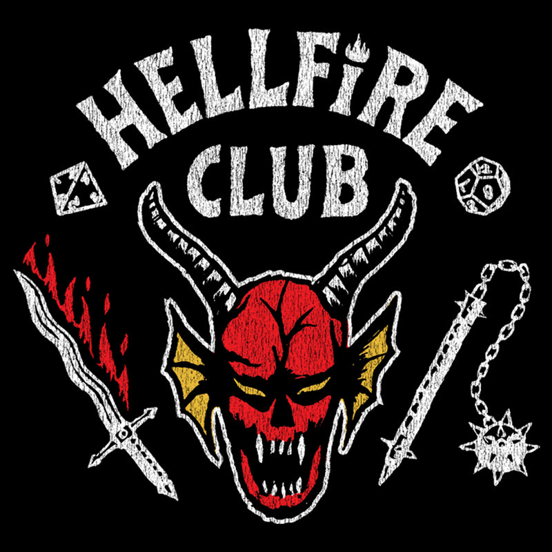 Junior's Stranger Things Hellfire Club Costume Cowl Neck Sweatshirt