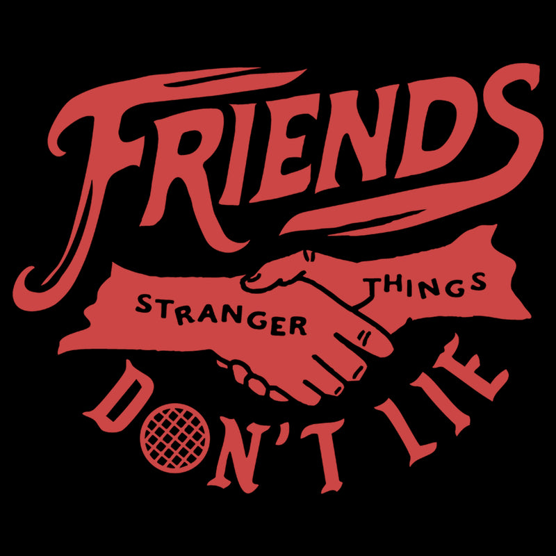 Men's Stranger Things Friends Don't Lie Handshake T-Shirt