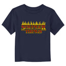 Toddler's Stranger Things Classic Logo in Flames T-Shirt