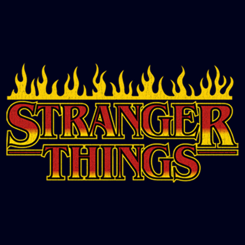 Toddler's Stranger Things Classic Logo in Flames T-Shirt