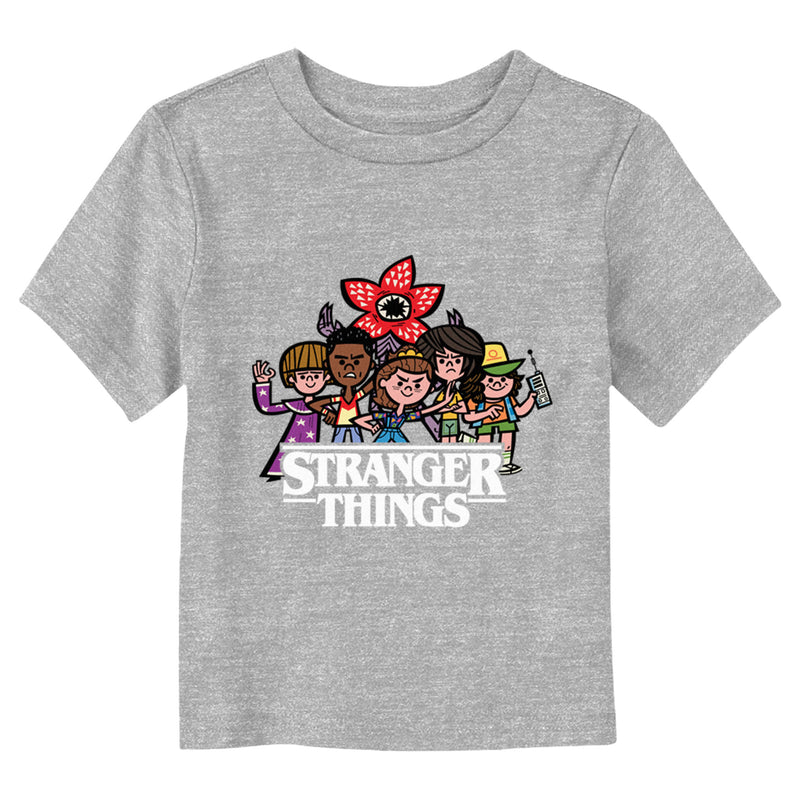 Toddler's Stranger Things Animated Characters Logo T-Shirt