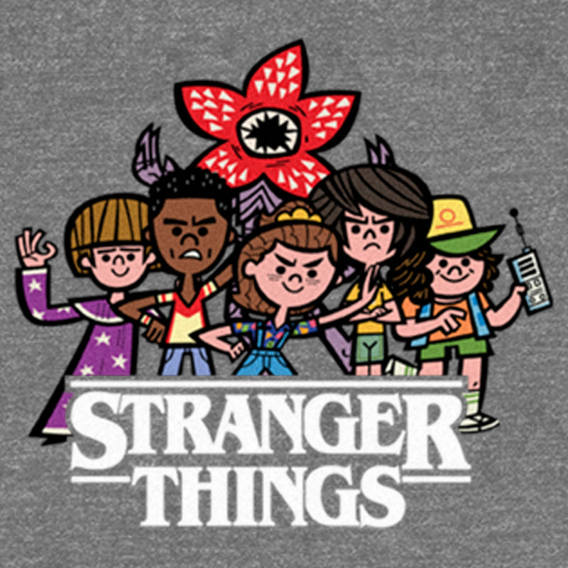 Infant's Stranger Things Cartoon Characters Logo Onesie