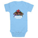 Infant's Stranger Things Cartoon Characters Logo Onesie