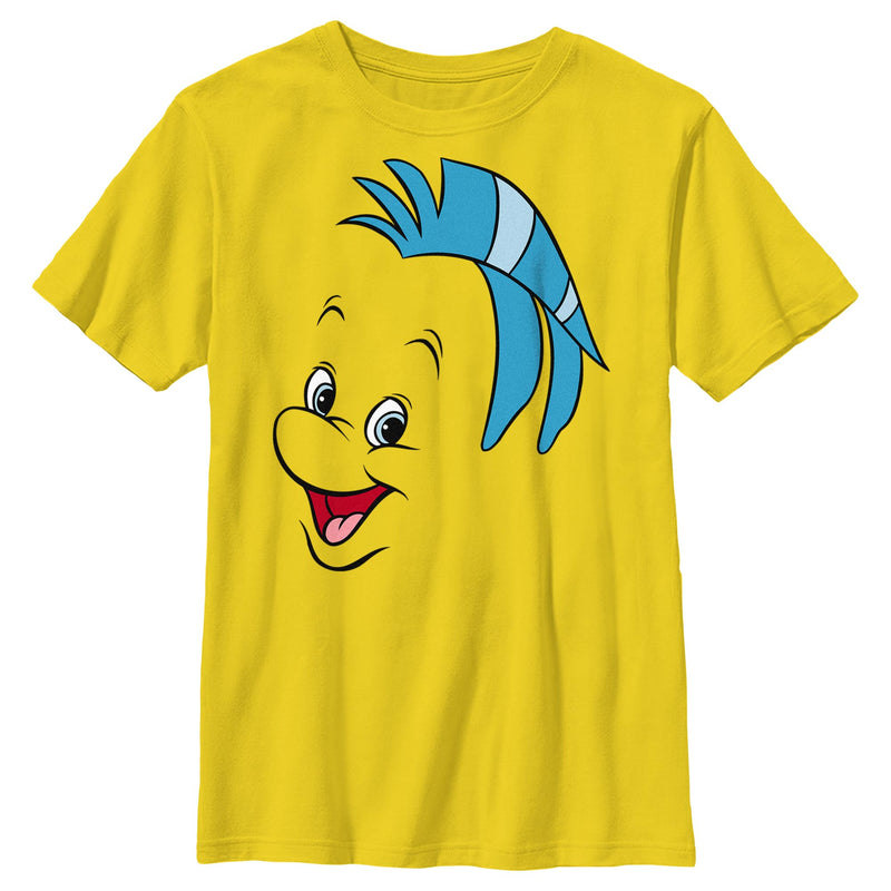 Boy's The Little Mermaid Flounder Face T-Shirt