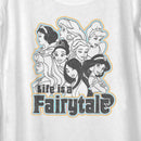 Women's Disney Black and White Princesses Life is a Fairytale Scoop Neck